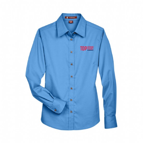 Ladies' Easy Blend Long-Sleeve Twill Shirt with Stain-Release #12
